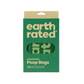 Earth Rated Poop Bags 120 Unscented With Handles Loose in a Box