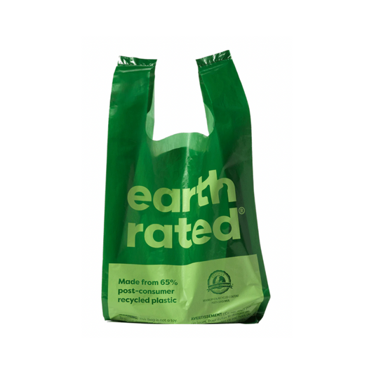 Earth Rated Poop Bags 120 Unscented With Handles Loose in a Box