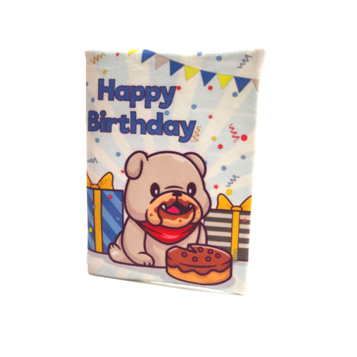 Birthday Card Blue Dog Toy