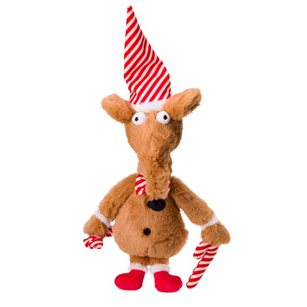 Plush Christmas Rat Dog Toy Brown