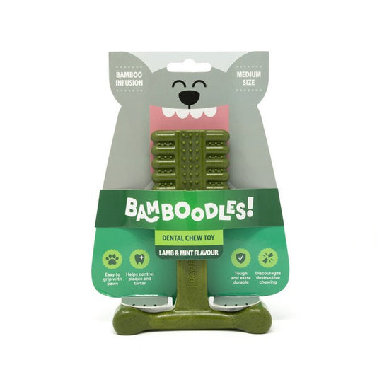 Bamboodles Dental Bone Chew Toy Lamb and Mint Flavour