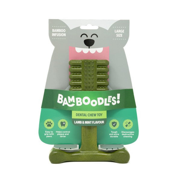 Bamboodles Dental Bone Chew Toy Lamb and Mint Flavour