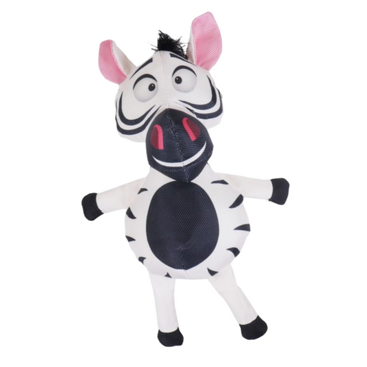 Rosewood Safari Tough Zebra Squeaky Dog Toy