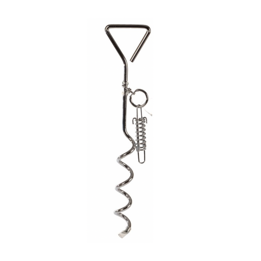 Animal Instincts Spiral Tie Out Stake Heavy Duty With Spring Heavy Duty, 41cm