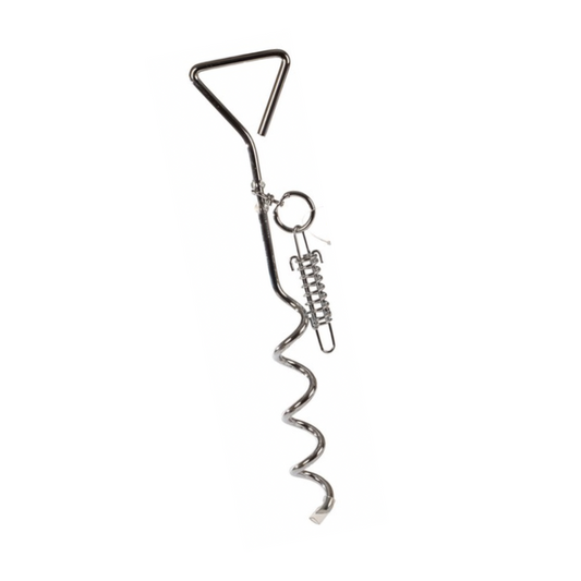 Animal Instincts Spiral Tie Out Stake Heavy Duty With Spring Heavy Duty, 41cm
