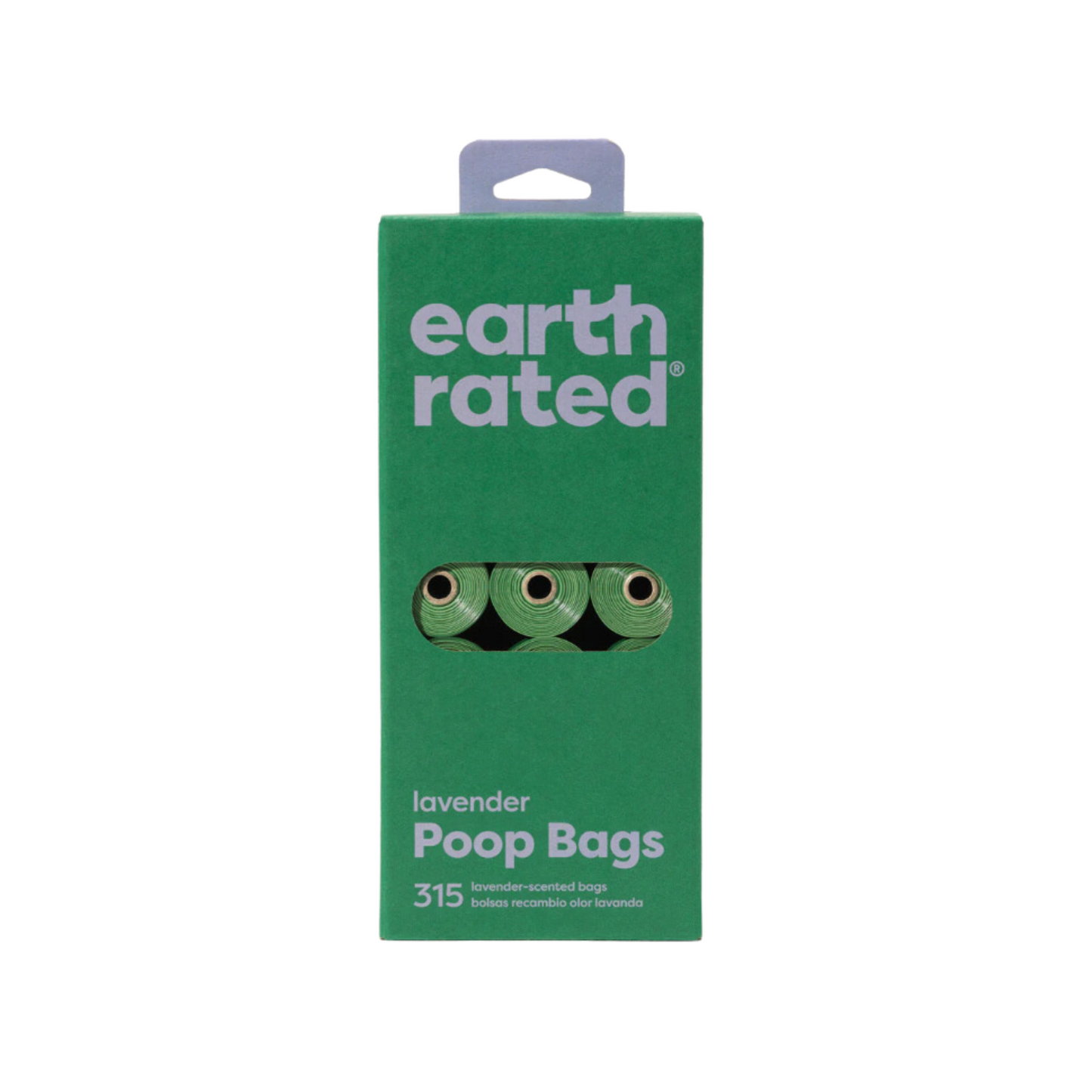 Earth Rated Poop Bags 315 Lavender Scented Without Handles On a Roll