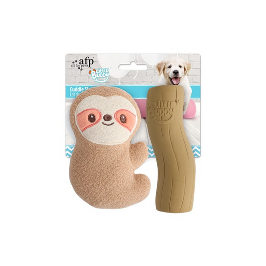 All For Paws Little Buddy Cuddle Sloth 2pk Toy
