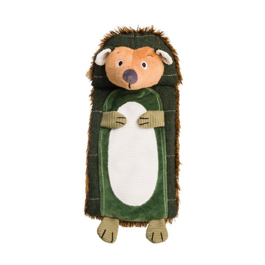 House of Paws Green Tweed Hedgehog Dog Toy