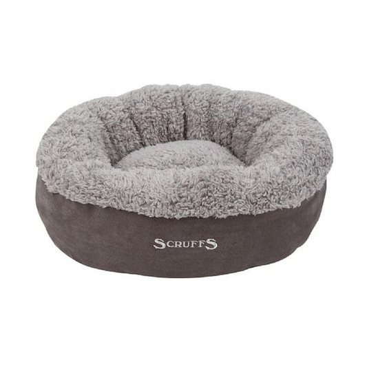 Scruffs Cosy Ring Bed For Small Dogs & Cats, Grey, 45cm Diameter