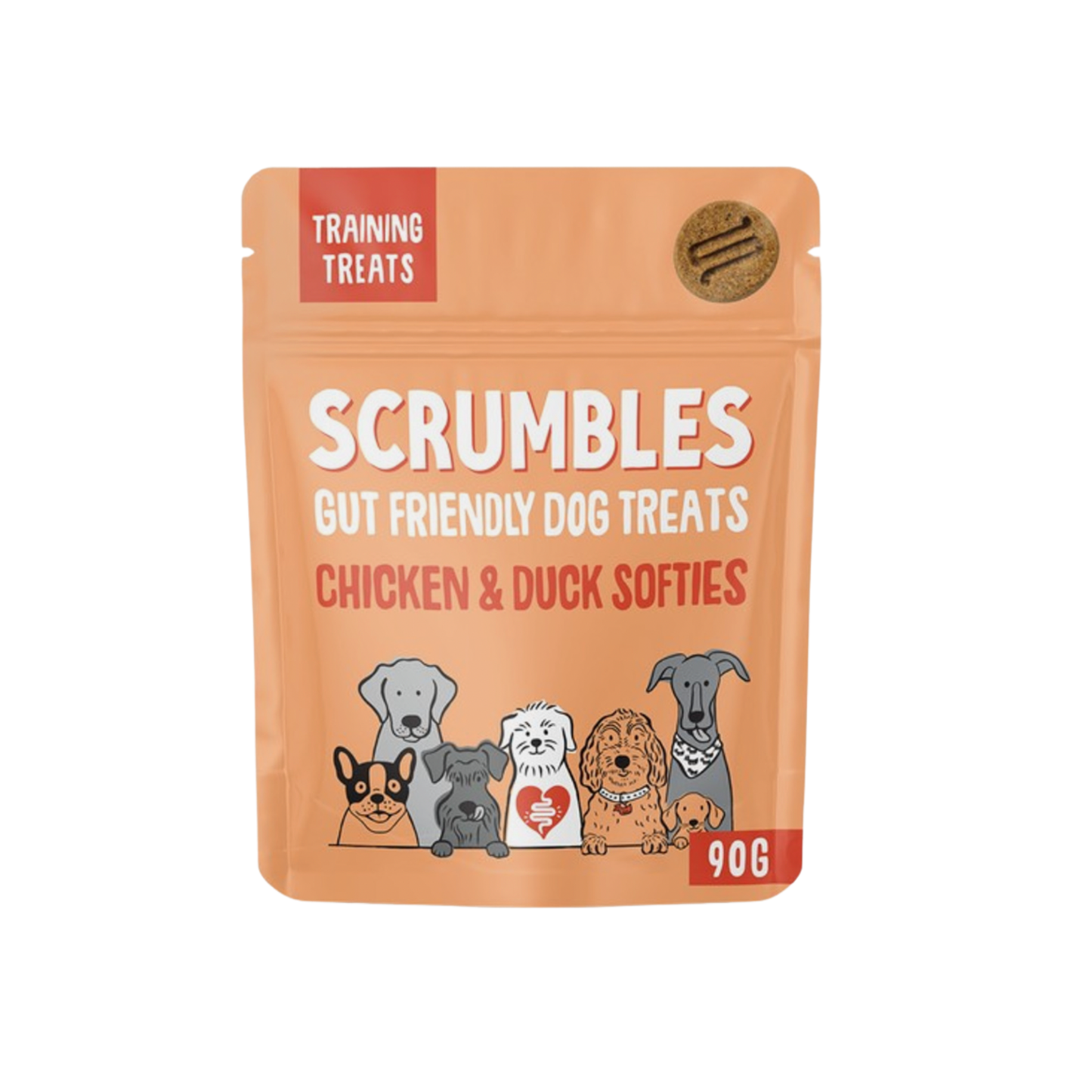 Scrumbles Dog Treats Softies Chicken and Duck Training Treats 90g