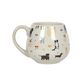Dog Print Rounded Ceramic Mug