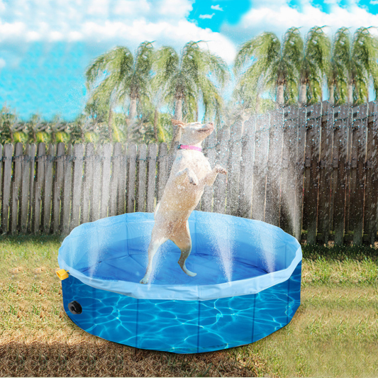 All For Paws Dog Swimming Pool With Built In Sprinklers, Made From Extra Tough PVC, Available In 2 Sizes