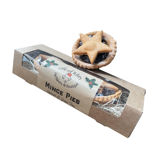 Christmas Mince Pies, For Your Dog, Made With Dog Safe Peanut Butter & Carob, By Life of Riley Bakery