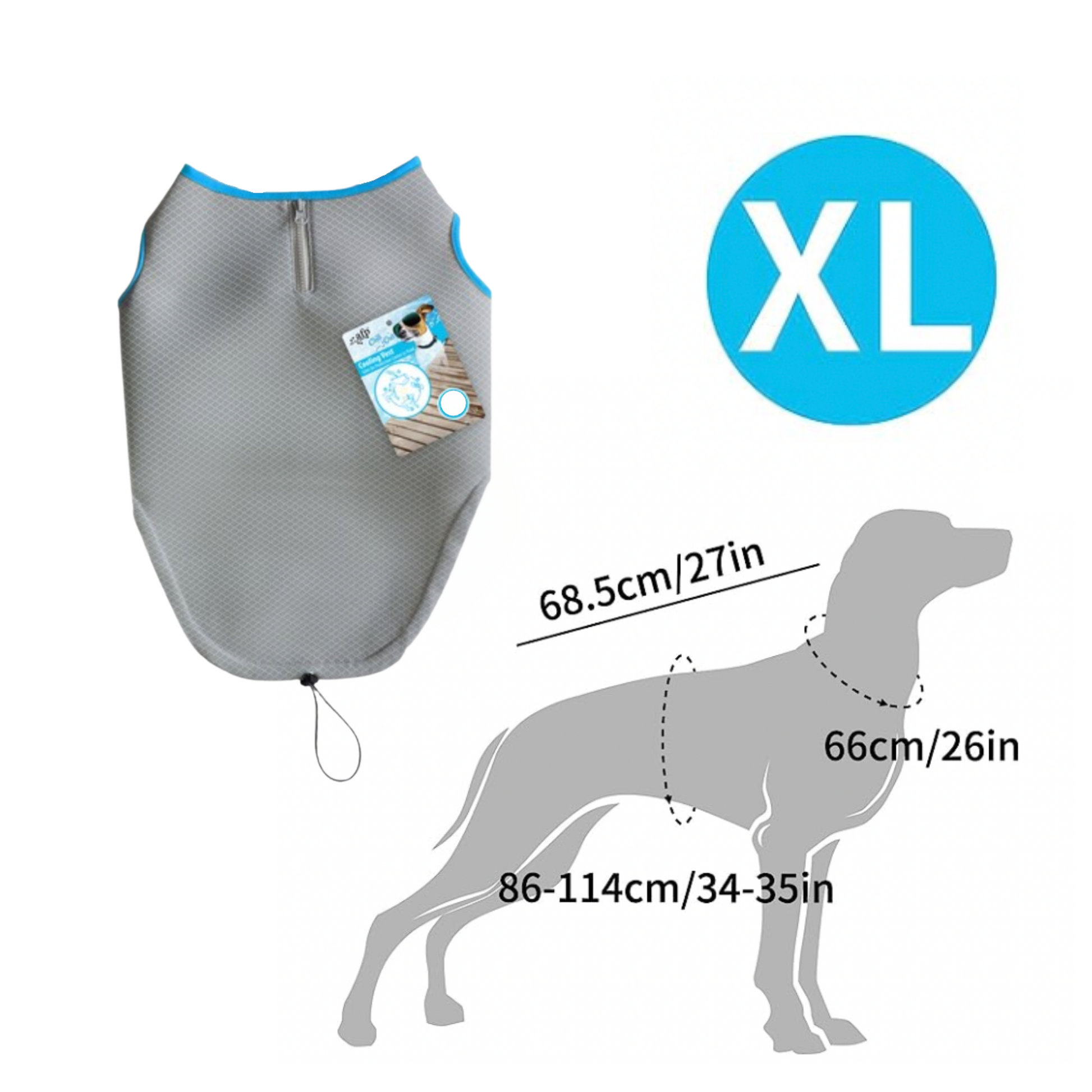 All For Paws Chill Out Cooling Vest Available in Small Medium Large XL