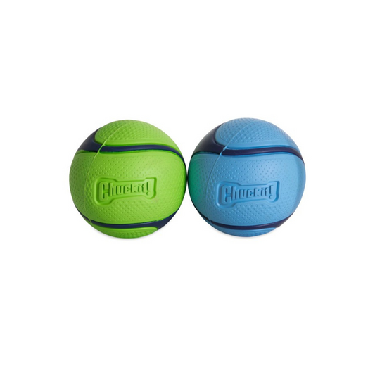 Chuckit! Sniff Fetch Balls, Bacon & Peanut Butter Flavour, Medium Tennis Ball Size, 2 Pack