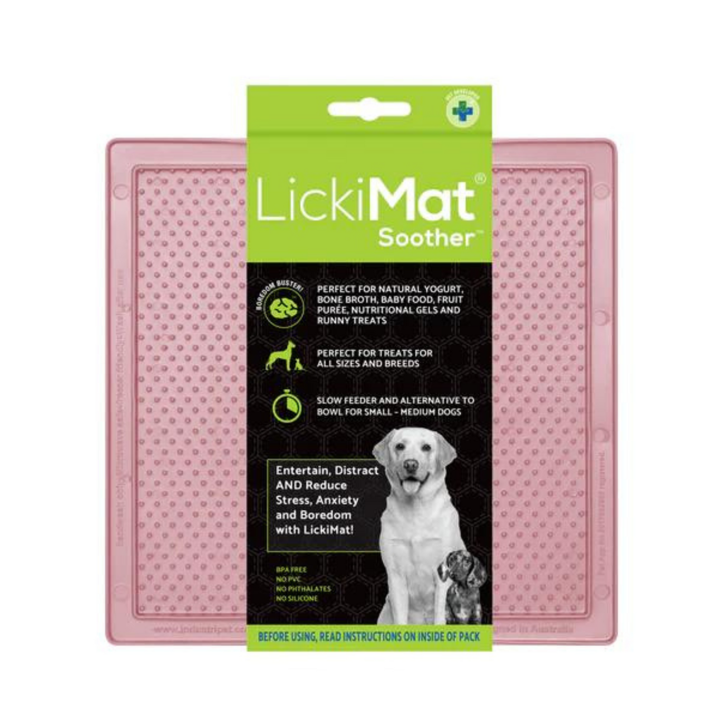 LickiMat Soother Classic Dog Slow Feeder Food Mat Orange, Pink, Turquoise