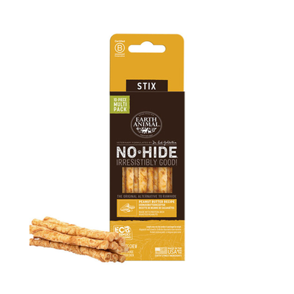 Earth Animal No-Hide Dog Stix, Available in Beef, Chicken, Peanut Butter and Salmon, 10pk (45g)