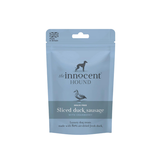 The Innocent Hound Sliced Duck Sausage and Cranberry 70g