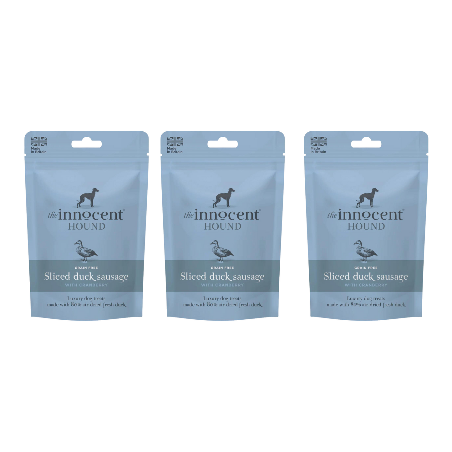 The Innocent Hound Sliced Duck Sausage and Cranberry 70g