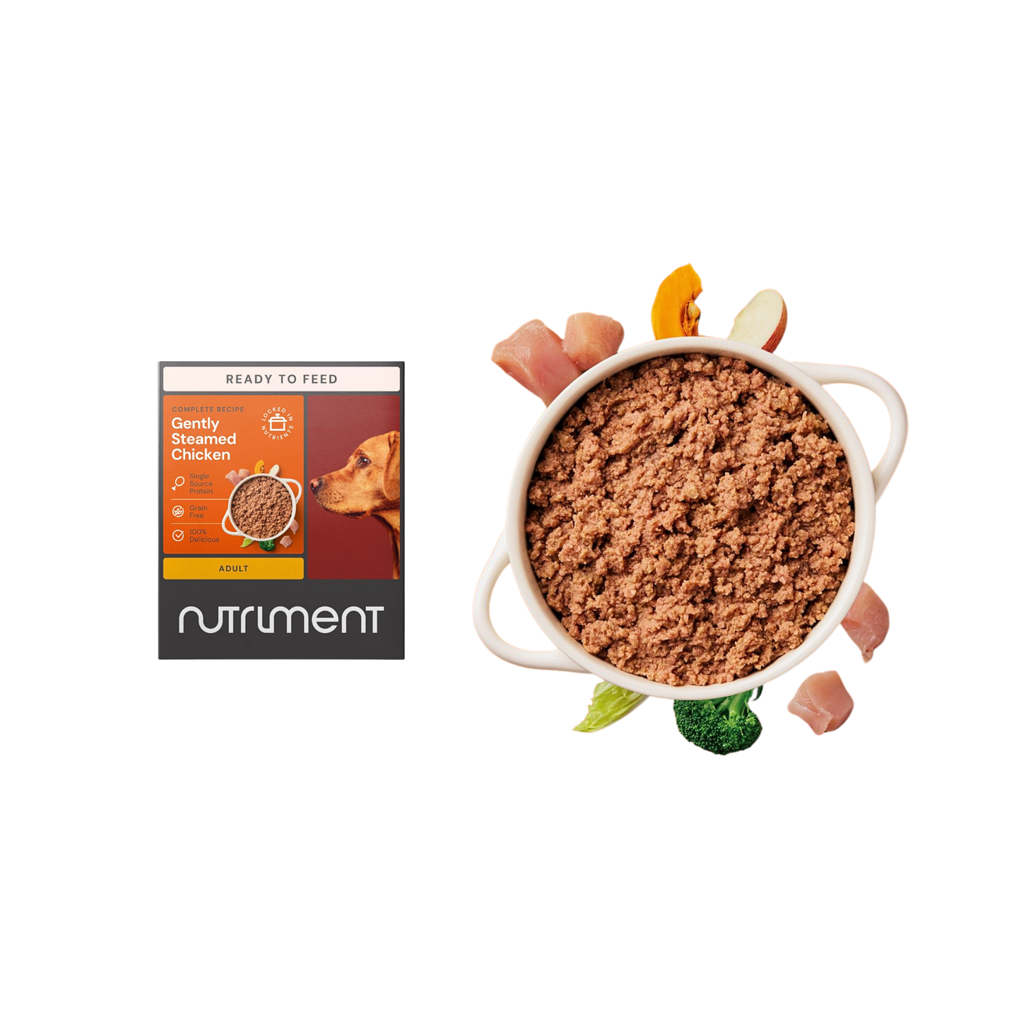Nutriment Gently Steamed Food For Dogs Available in Duck, Chicken & Lamb Flavour, 395g per Tray