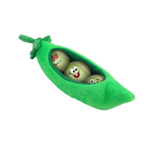 All For Paws Set of 3 Balls in a Pea Pod Dog Toy