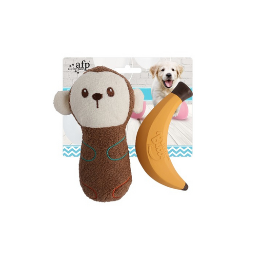 All For Paws Little Buddy Happy Monkey 2pk Toy