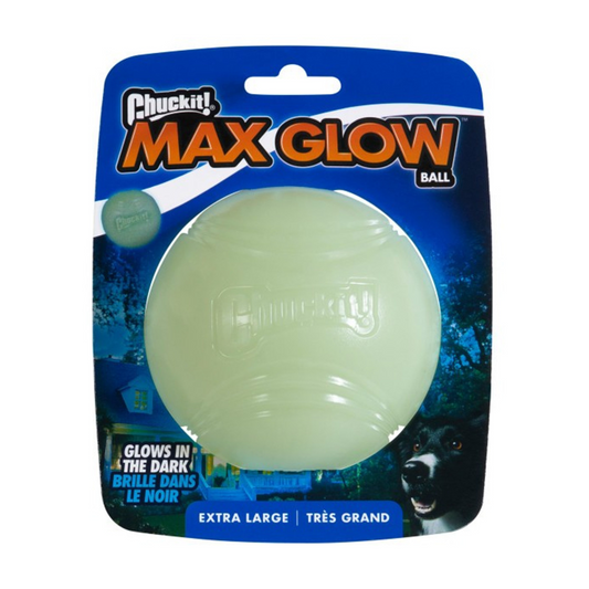 Chuckit Max Glow Single Ball Available in Medium & Extra Large