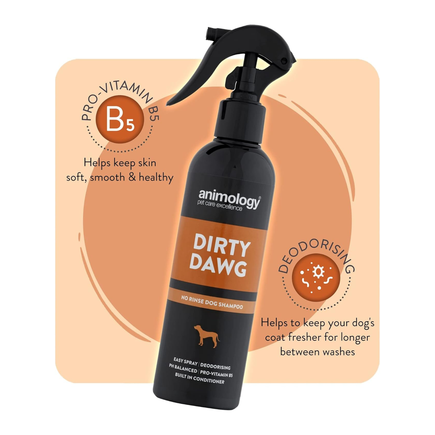 Animology Dirty Dawg No Rinse Shampoo 250ml