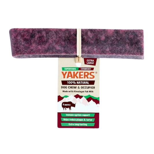 Yakers Dog Chew Cranberry Flavour Medium 70g & Extra Large 140g