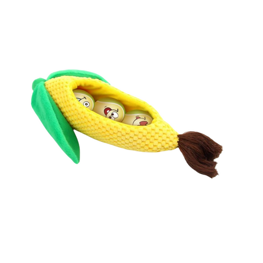 All For Paws Set of 3 Balls in a Corn Pod Dog Toy
