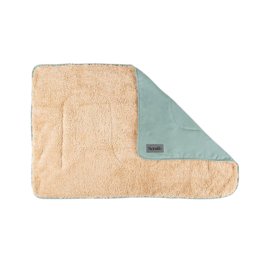 Scruffs Snuggle Blanket, Soft Reversible Dog Blanket, Available in Sage Green & Caramel Brown
