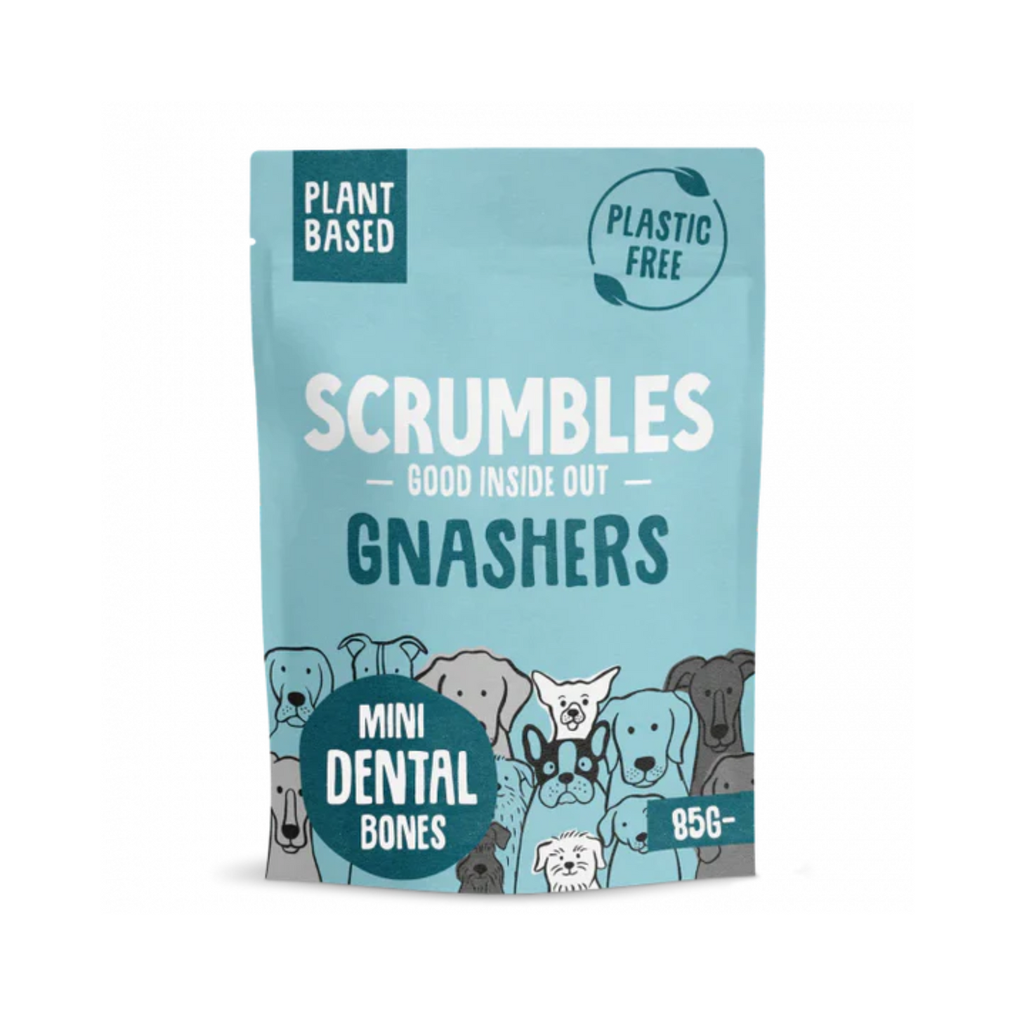 Scrumbles Dog Treats Mini Gnashers Plant Based 85g