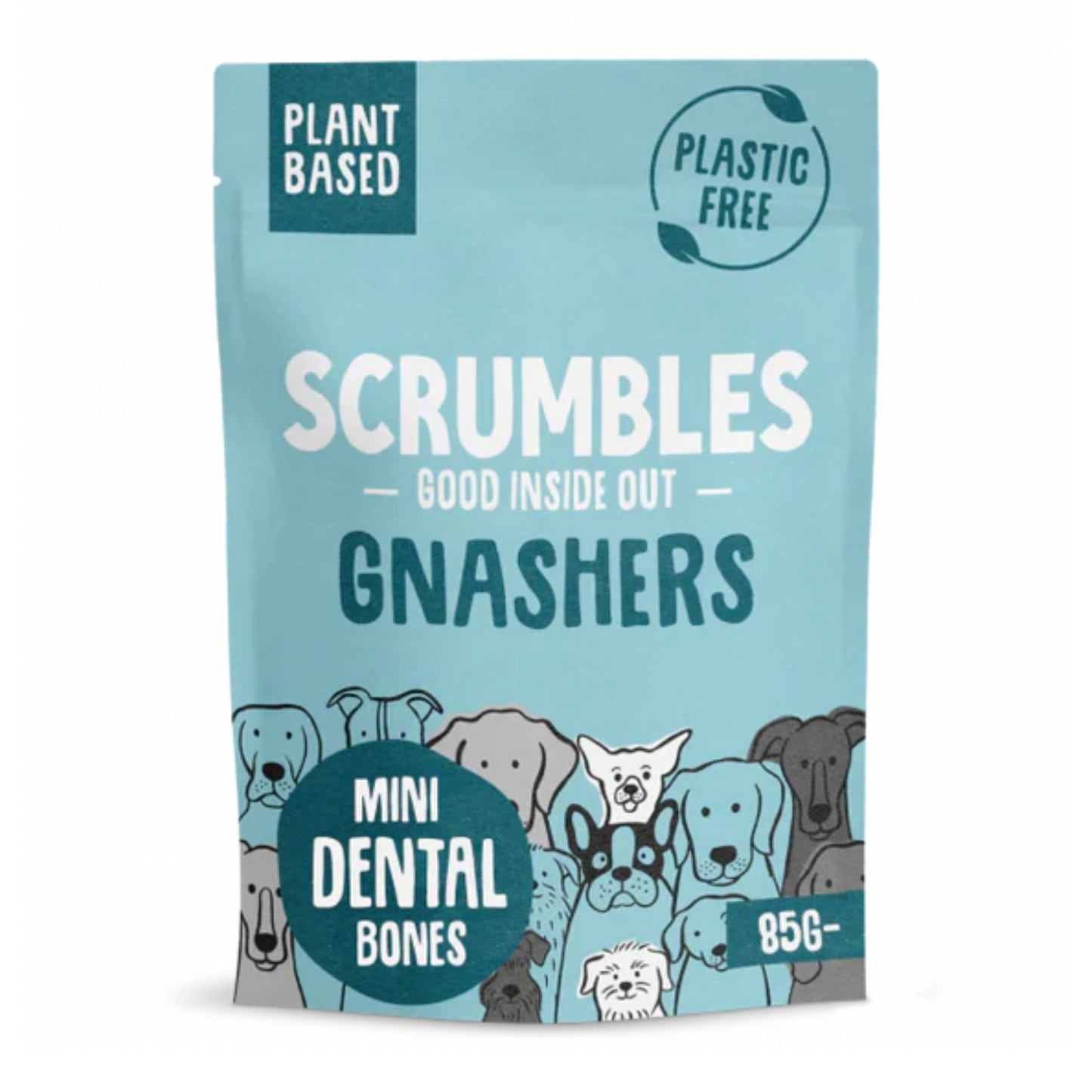 Scrumbles Dog Treats Mini Gnashers Plant Based 85g