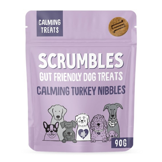 Scrumbles Dog Treats Nibbles Turkey Calming Treats 100g