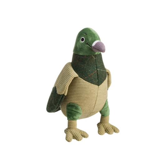 House of Paws Green Tweed Pigeon Dog Toy