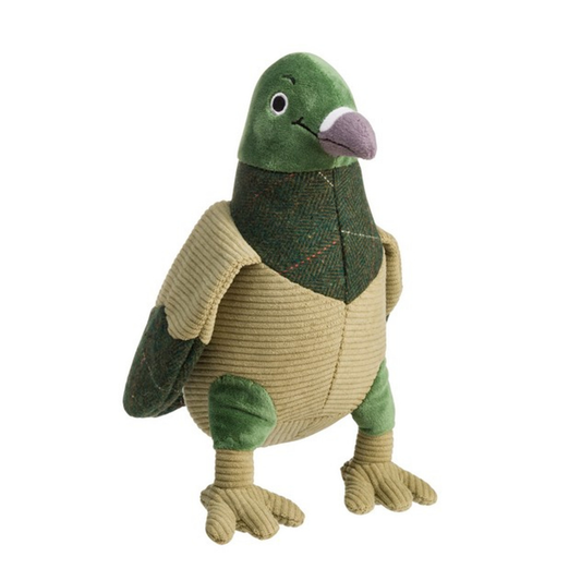 House of Paws Green Tweed Pigeon Dog Toy