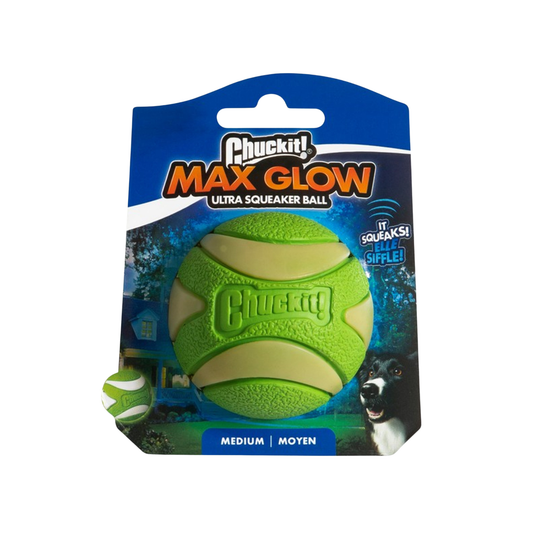 Chuckit! Max Glow Ultra Squeaker 1Pk Medium 6.3cm