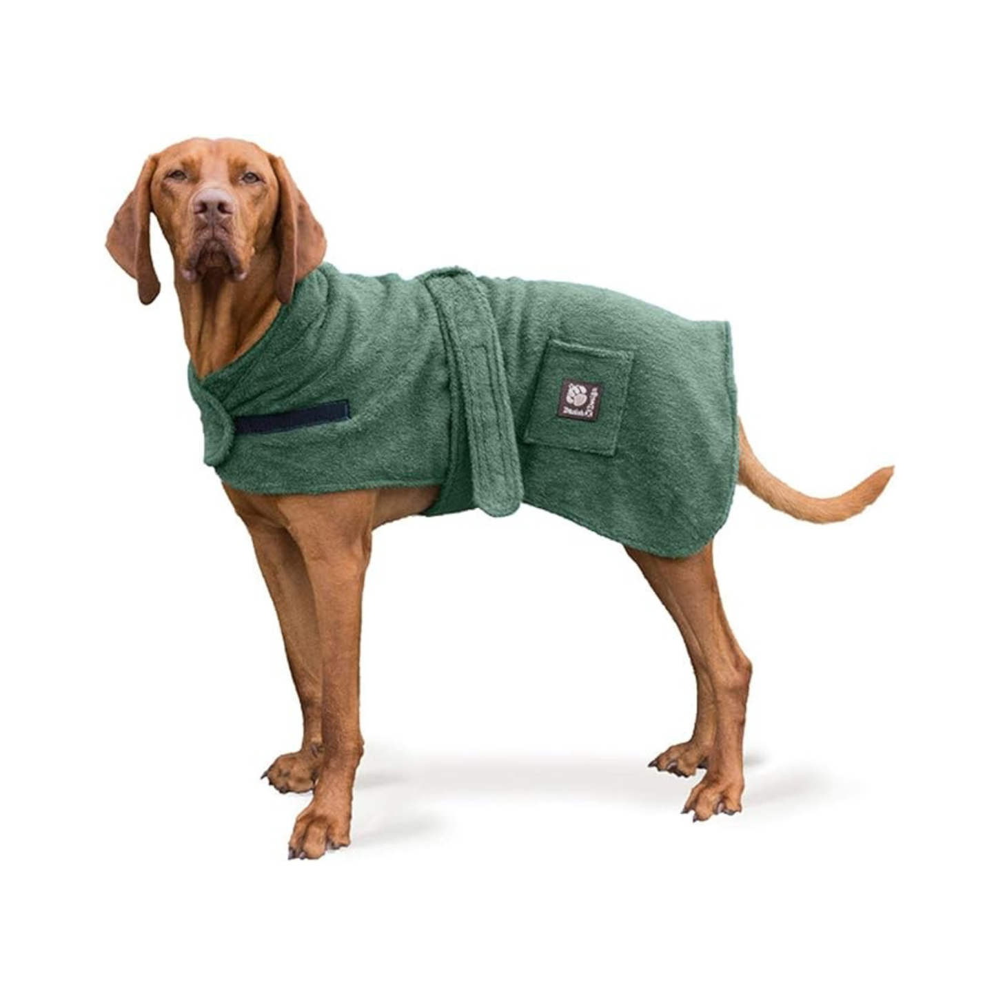 Danish Design Dog Robe Towelling Green