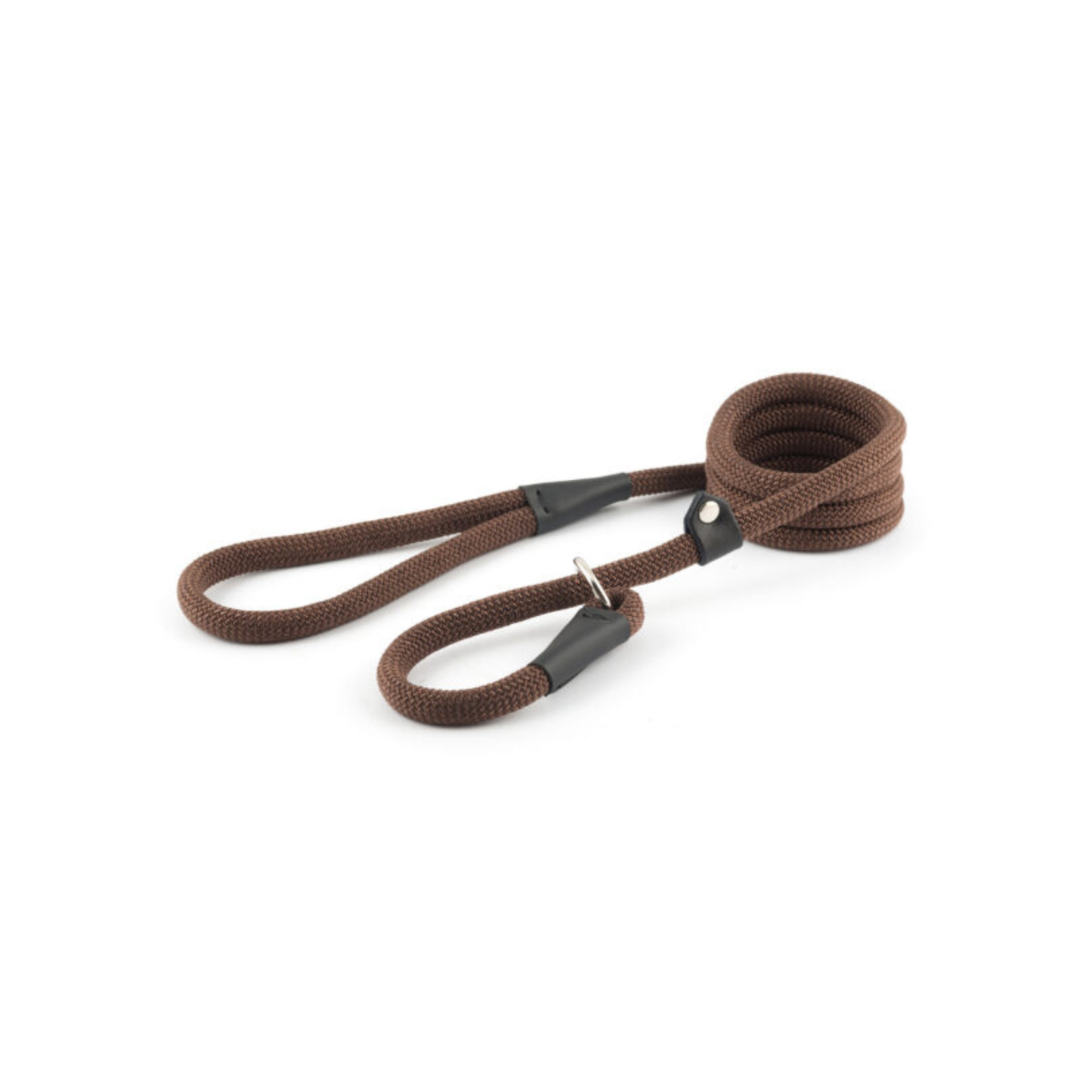 Ancol Timberwolf Nylon Deluxe Rope Slip Lead Brown 1.5mx12