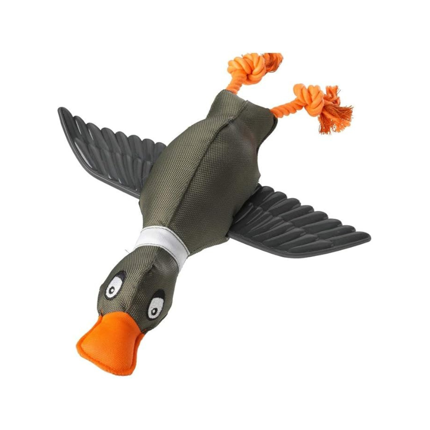 House of Paws Khaki Duck Thrower with TPR Wings Dog Toy