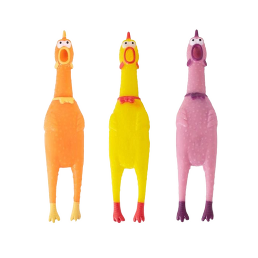 Squeaky Chicken Dog Toy