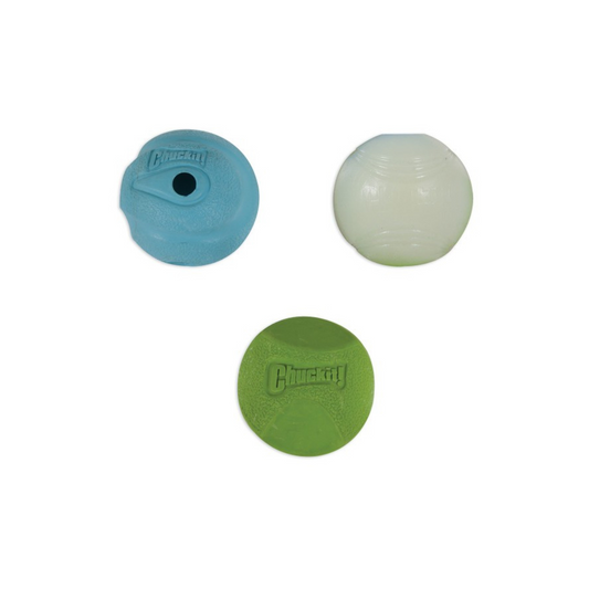 Chuckit Fetch Medley Dog Balls Small Pack Of 3