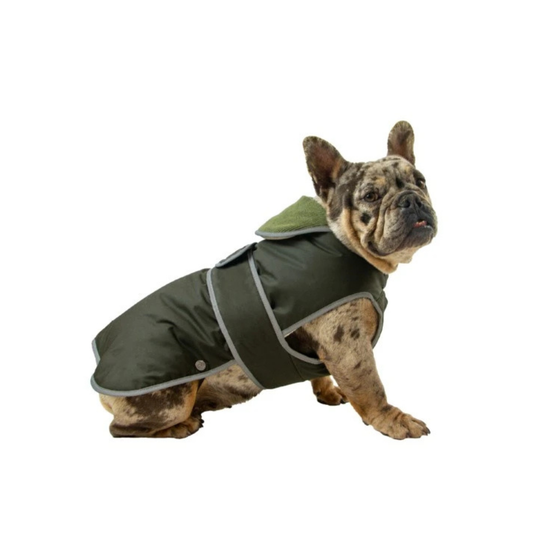 Ancol Heritage wax cotton dog coat, green, view 2