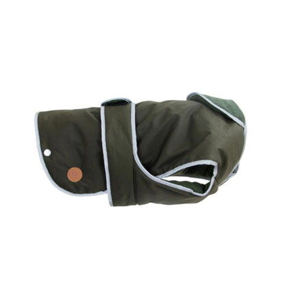 Ancol Heritage wax cotton dog coat, green, view 3