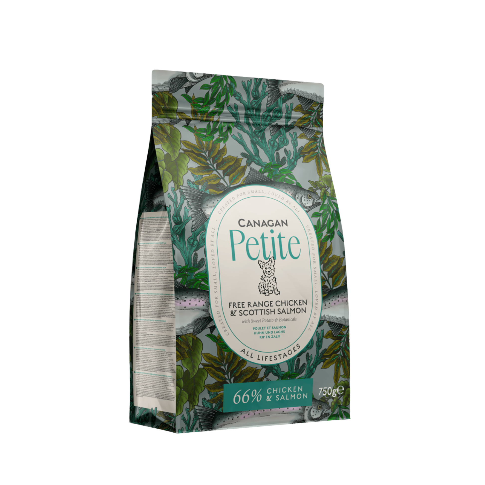 Canagan Petite Chicken & Salmon dry dog food details and feeding information