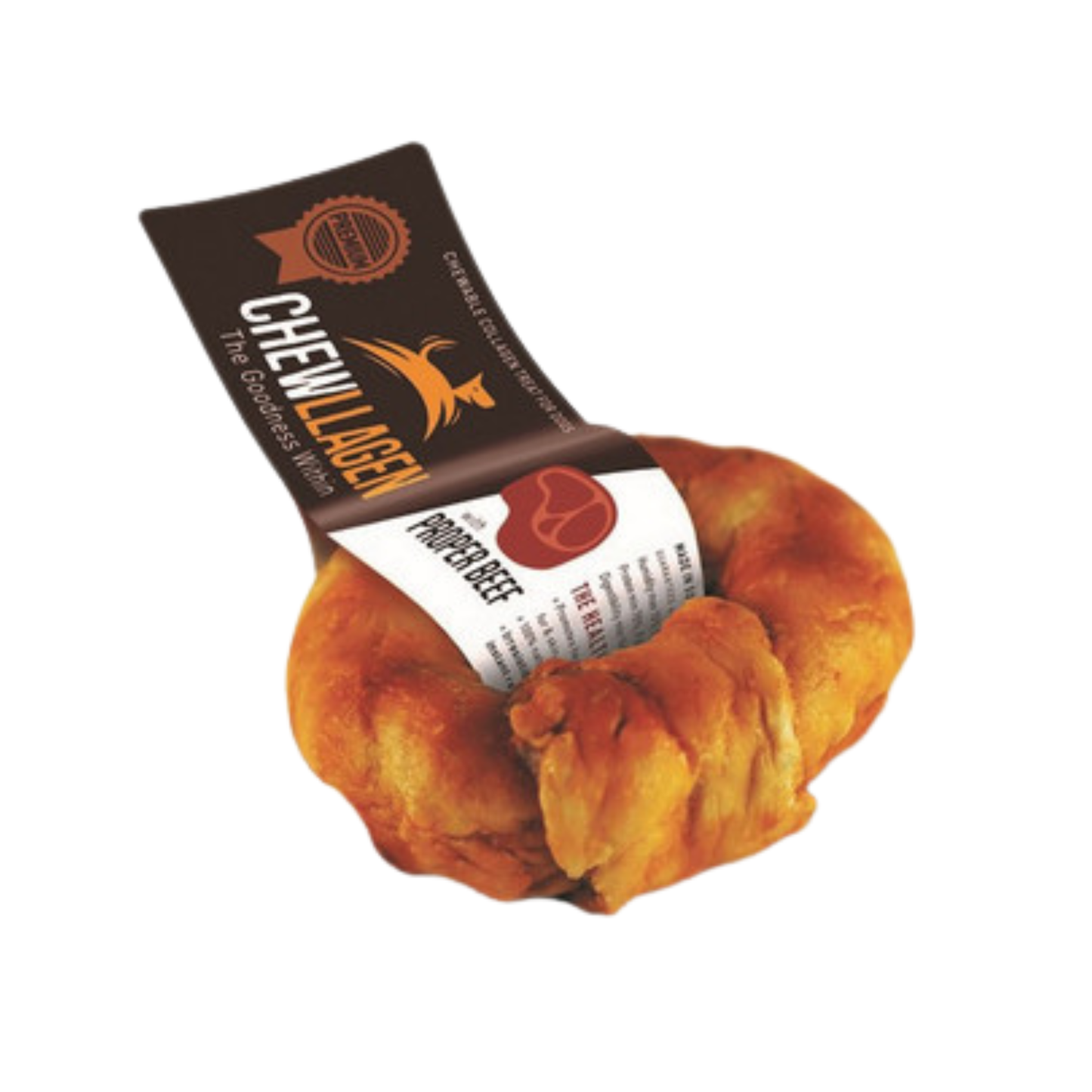 Chewllagen Collagen Dog Chew Donut, Beef Flavour, 3.5 inch