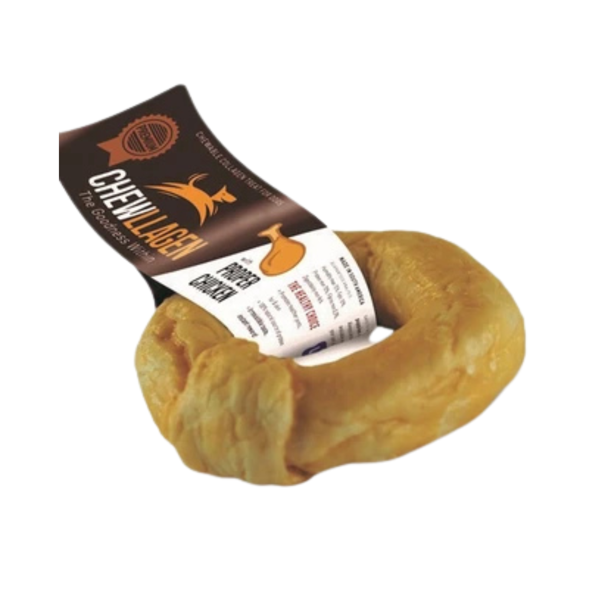 Chewllagen Collagen Dog Chew Donut, Chicken Flavour, 3.5 inch