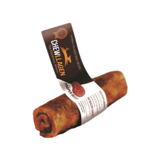 Chewllagen Collagen Dog Chew Roll, Beef Flavour, 5 inch