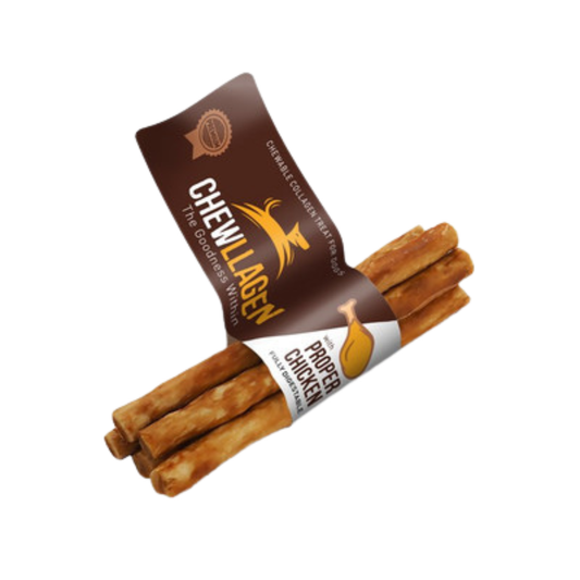 Chewllagen Collagen Mini Dog Chew Rolls, Chicken Flavour, 5 Pack