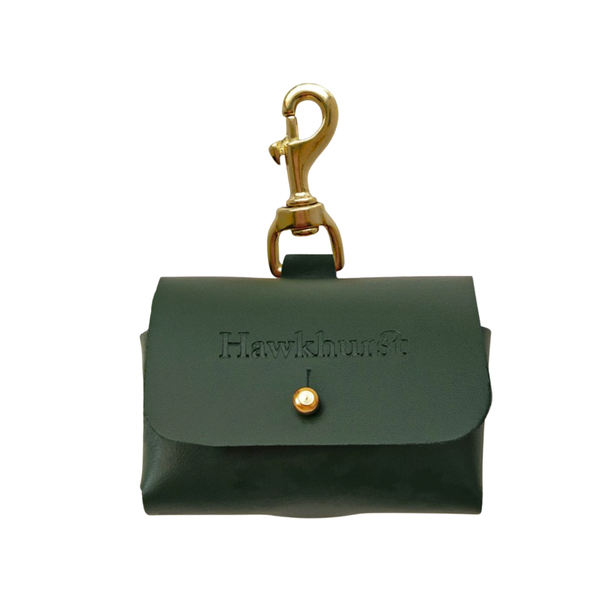 Great & Small Hawkhurst forest green leather poop bag holder